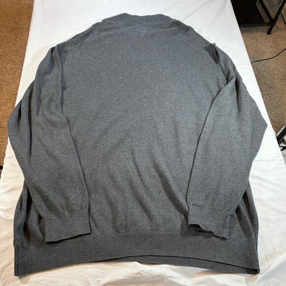 Foundry mens gray quarter zip sweater. Size 3XLT - Picture 5 of 7